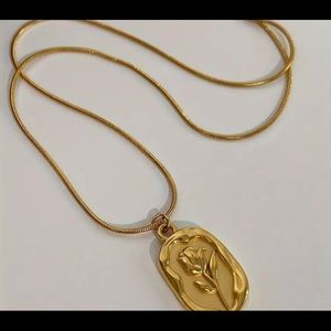 18k Gold Plated Rose Necklace